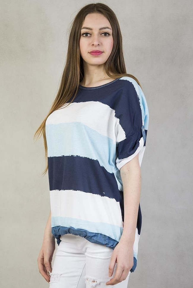 Bluzka w biało-niebieskie pasy