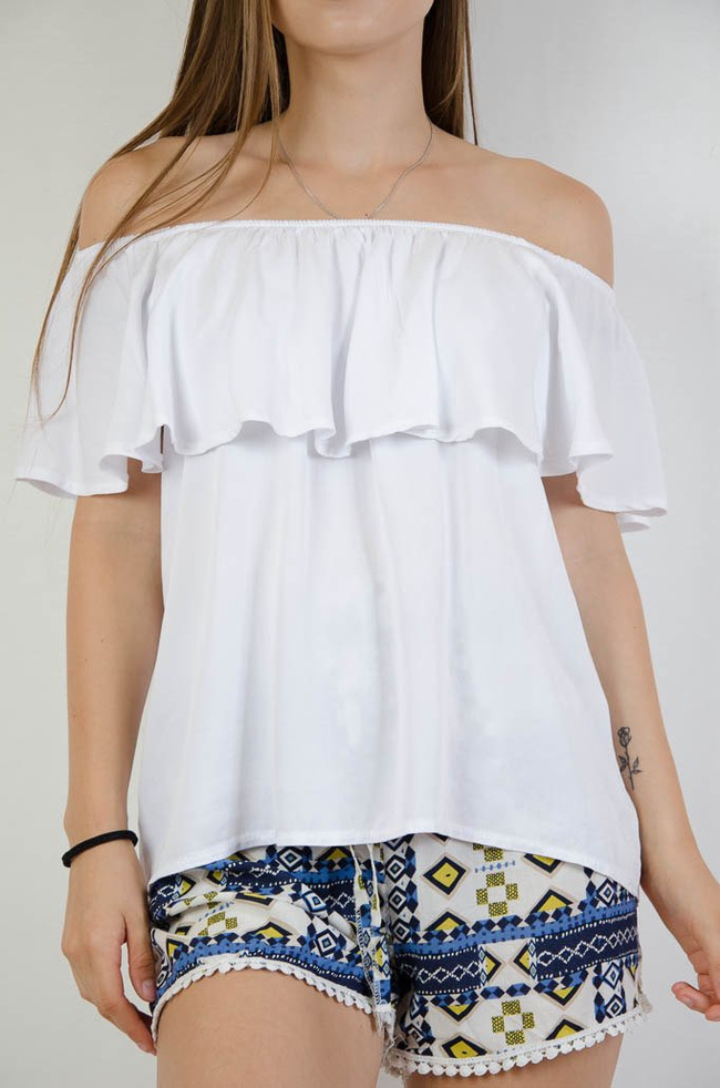 Biała bluzka hiszpanka