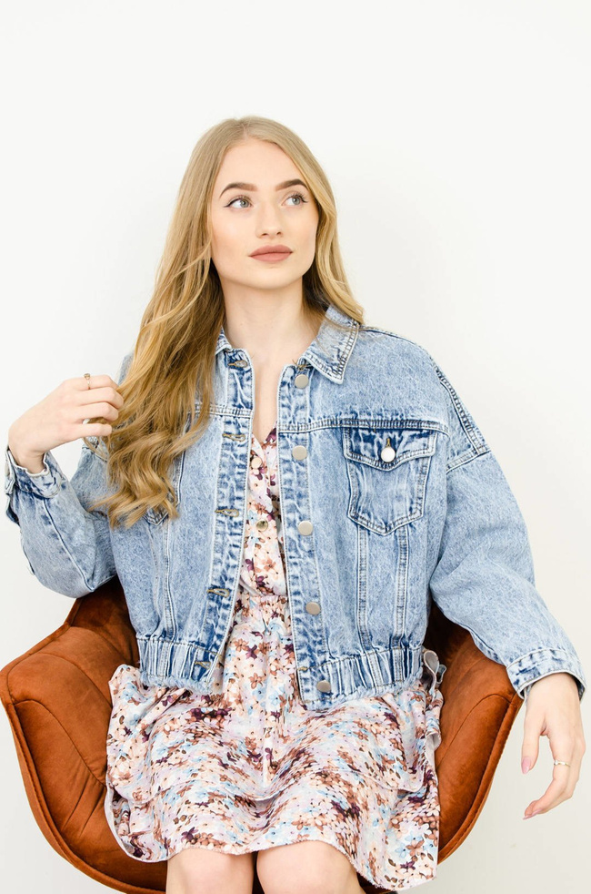 JASNO NIEBIESKA JEANSOWA BOMBERKA