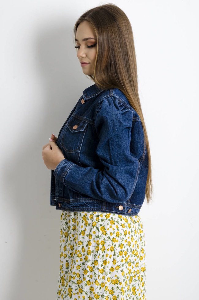 CIEMNA KURTKA JEANSOWA