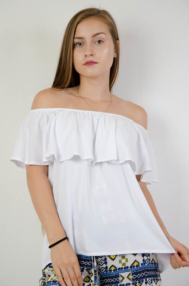 Biała bluzka hiszpanka