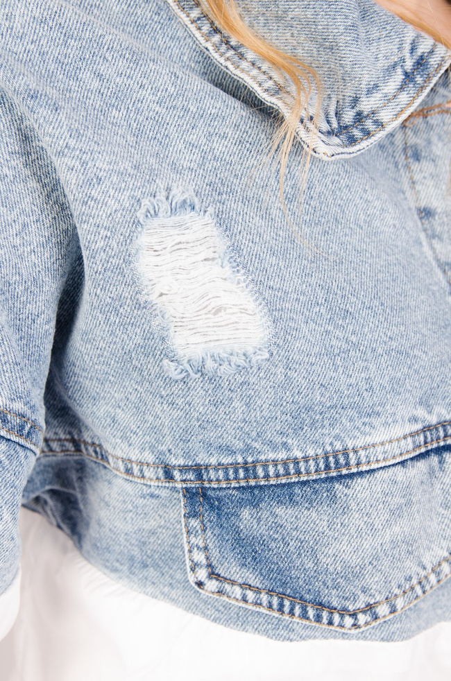 ORTALIONOWA KURTKA Z JEANSOWĄ GÓRĄ