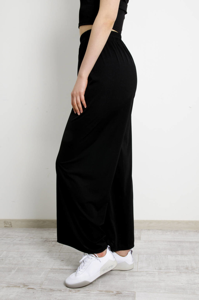 KOMPLET SPODNIE+ TOP - CZARNY