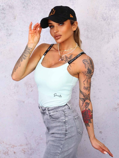 USZTYWNIANY TOP NA REGULOWANYCH RAMIĄCZKACH- MIĘTOWY