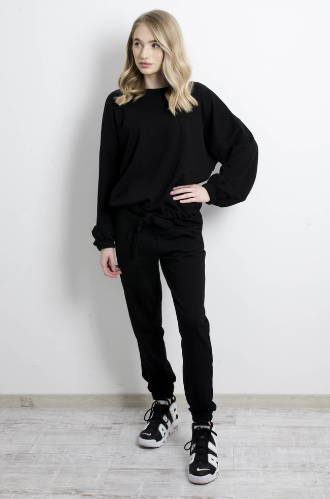 KOMPLET DRESOWY BAWEŁNIANY W KOLORZE CZARNYM