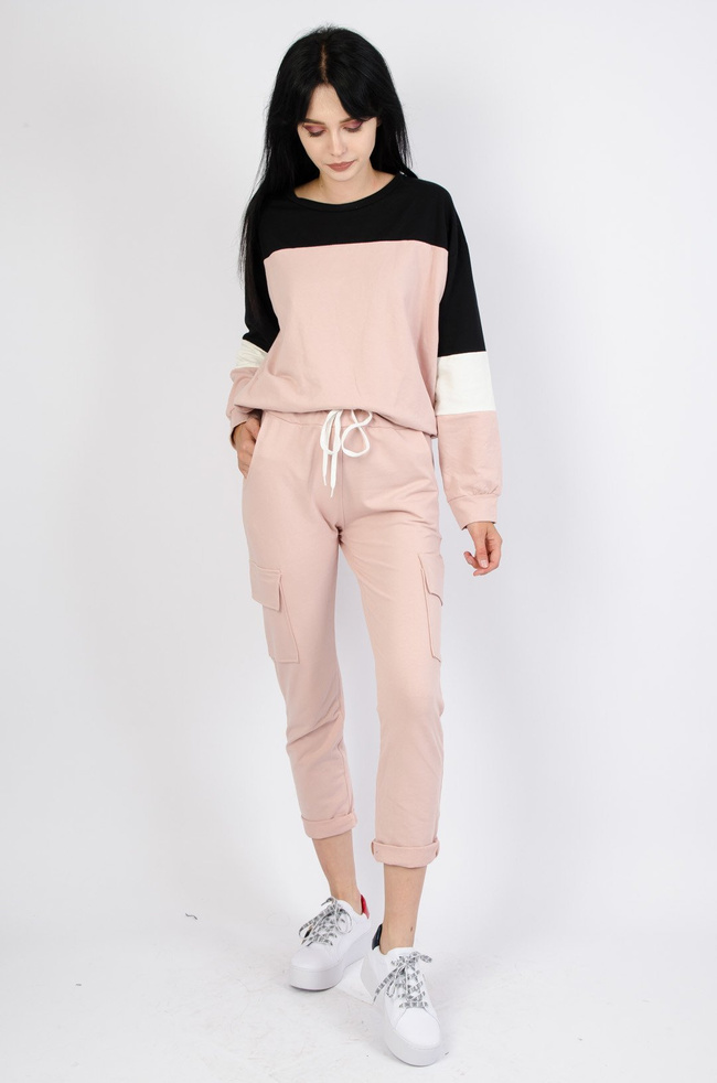 Bawełniane bojówki w kolorze różowym