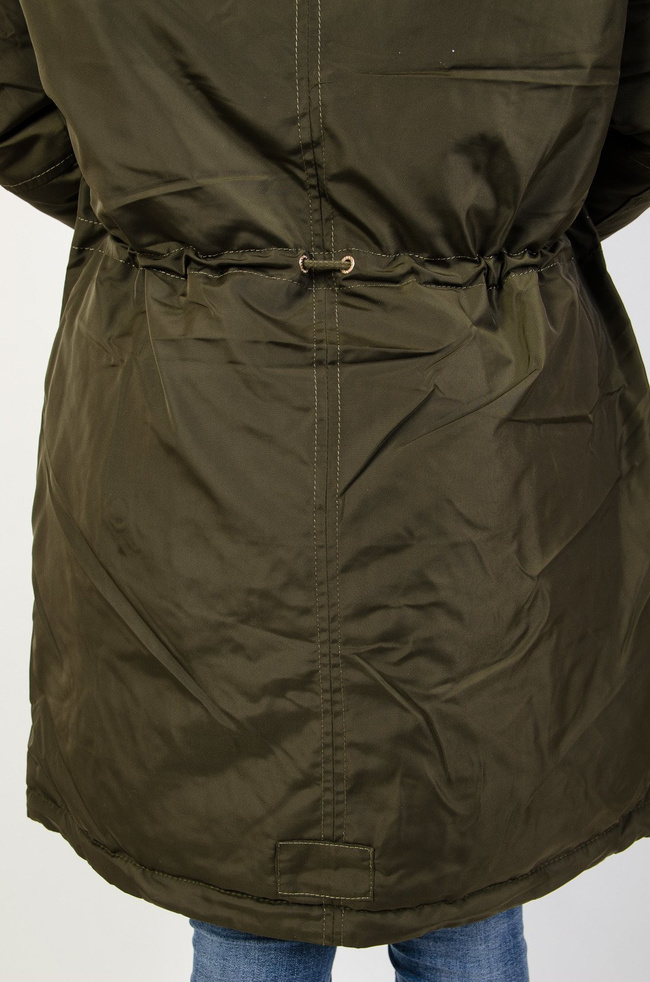 Zielono-czarna dwustronna kurtka 