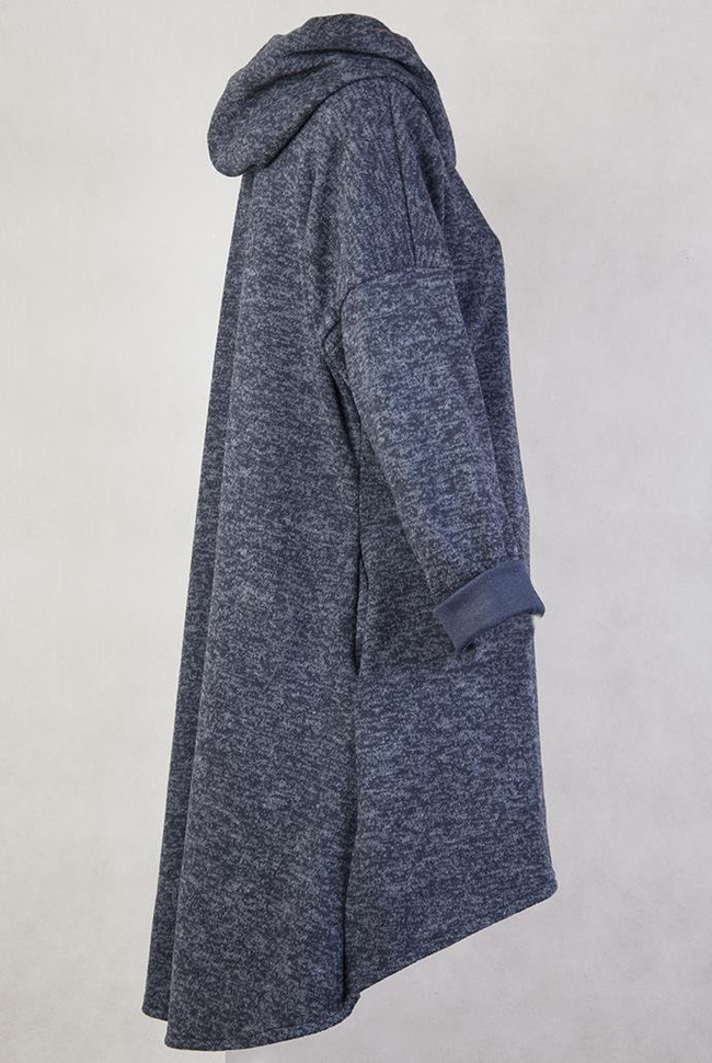 Granatowa, asymetryczna tunika