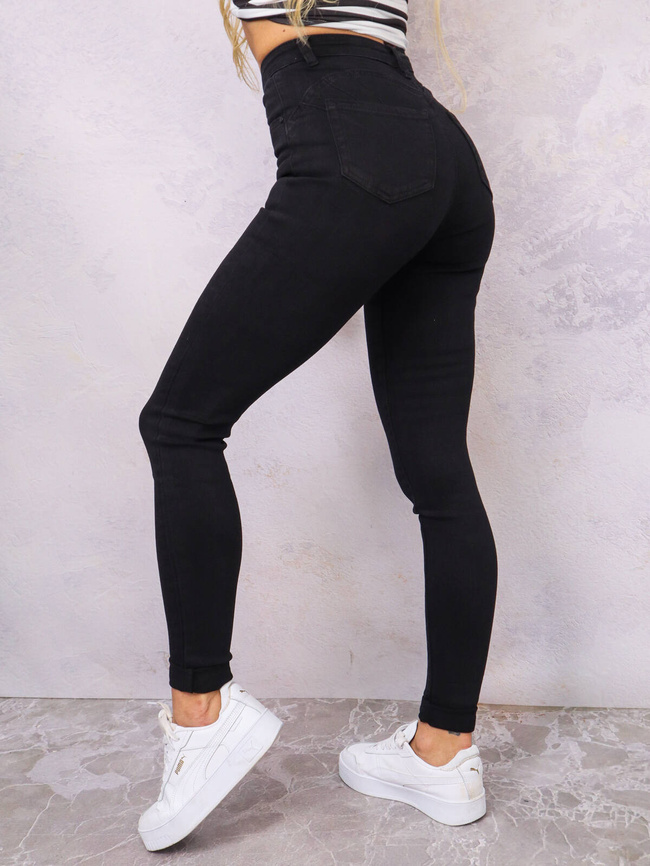 CZARNE SPODNIE JEANSOWE- PUSH UP