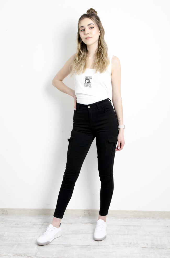 SPODNIE CZARNE BOJÓWKI