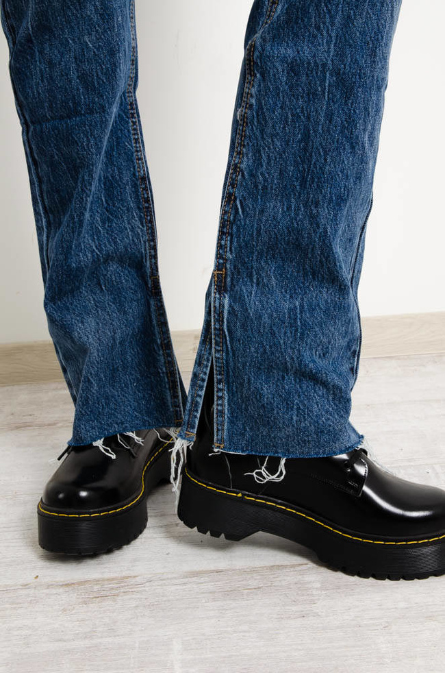 SPODNIE JEANSOWE TYPU STRAIGHT LEG Z WYSOKIM STANEM