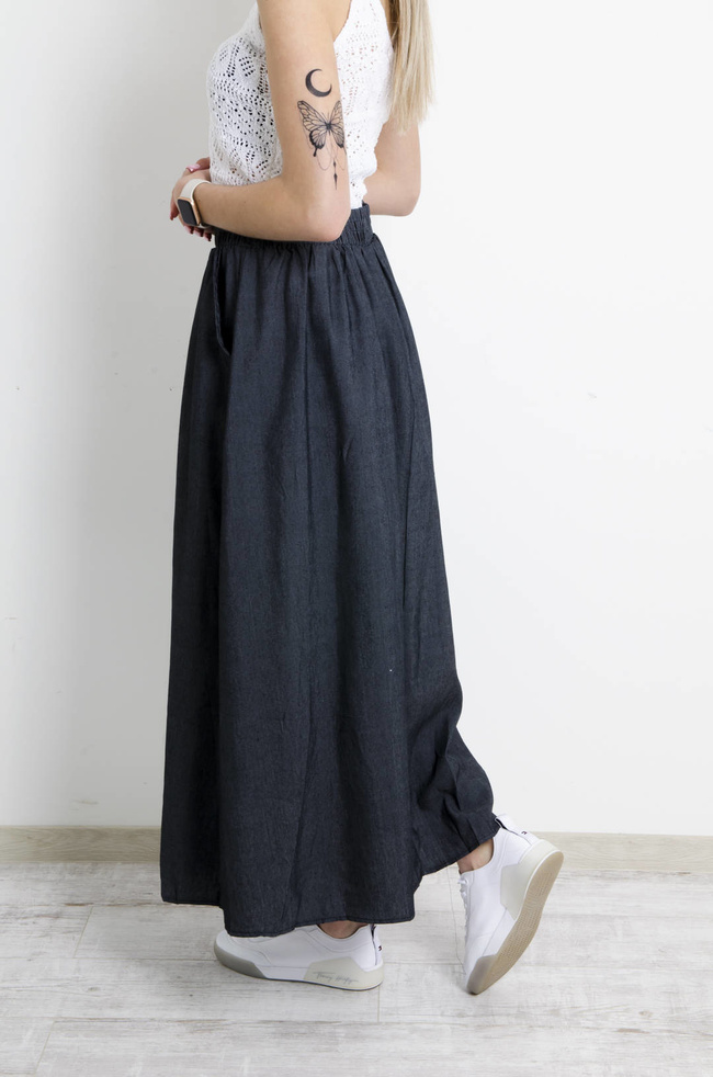 SPÓDNICA MAXI- SZARA