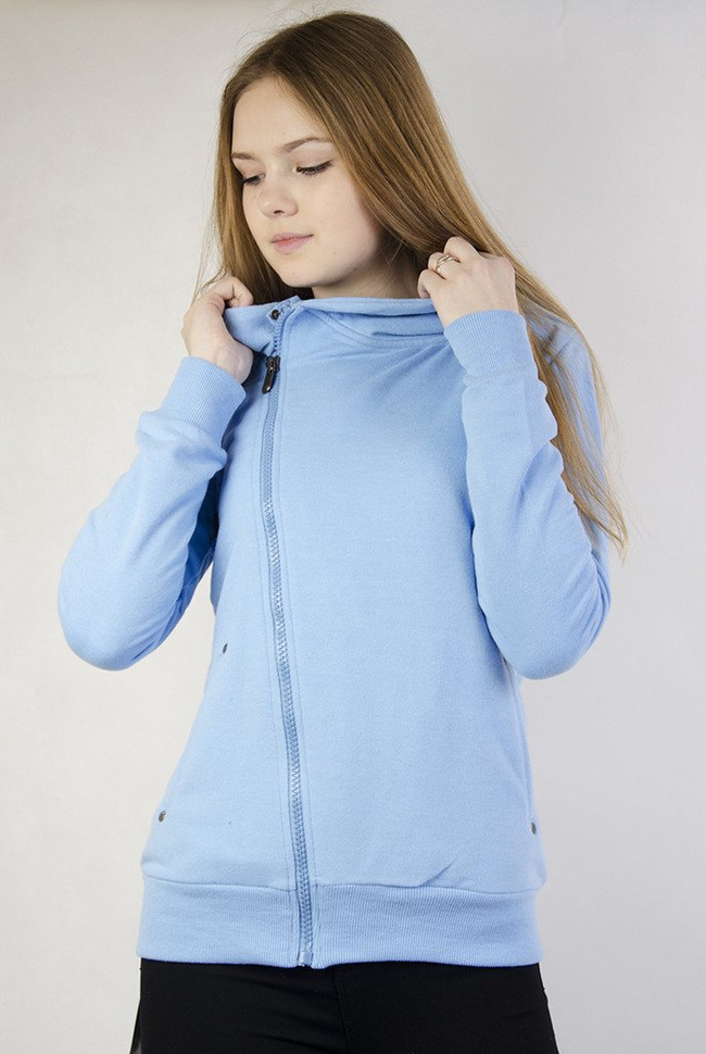Jasnoniebieska bluza z kapturem