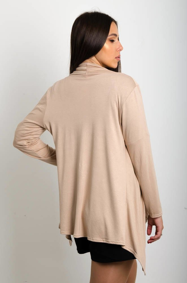 BEŻOWA ASYMETRYCZNA NARZUTKA