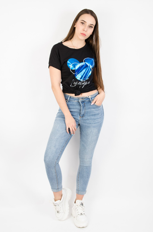 JASNE SPODNIE JEANSOWE Z WYSOKIM STANEM 