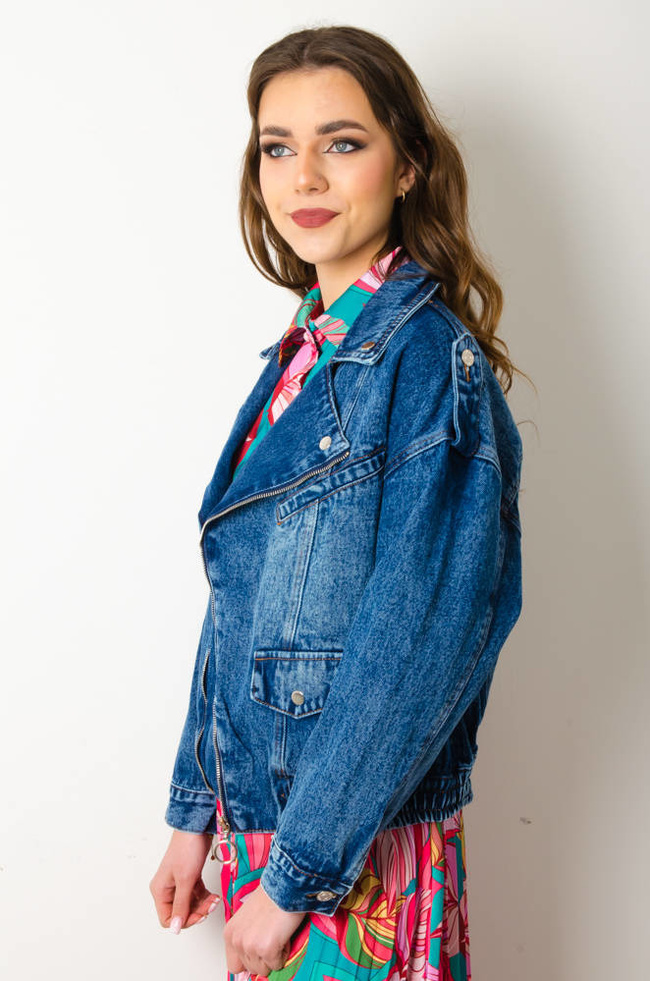 CIEMNA KURTKA JEANSOWA RAMONESKA