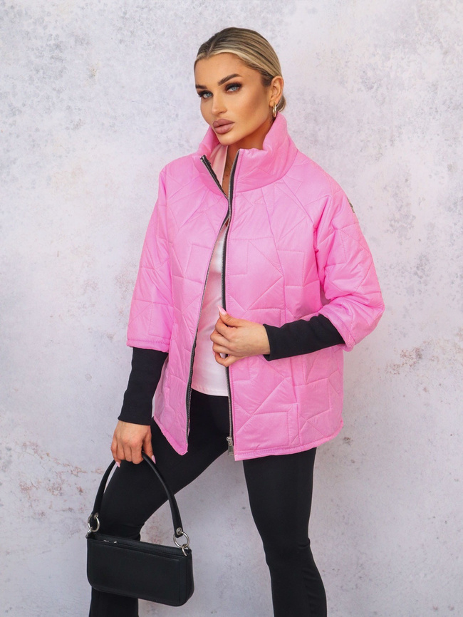 KURTKA PIKOWANA OVERSIZE- RÓŻOWA