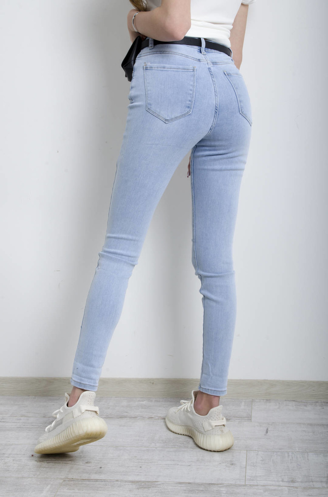 SPODNIE JEANSOWE JASNE Z NERKĄ W ZESTAWIE