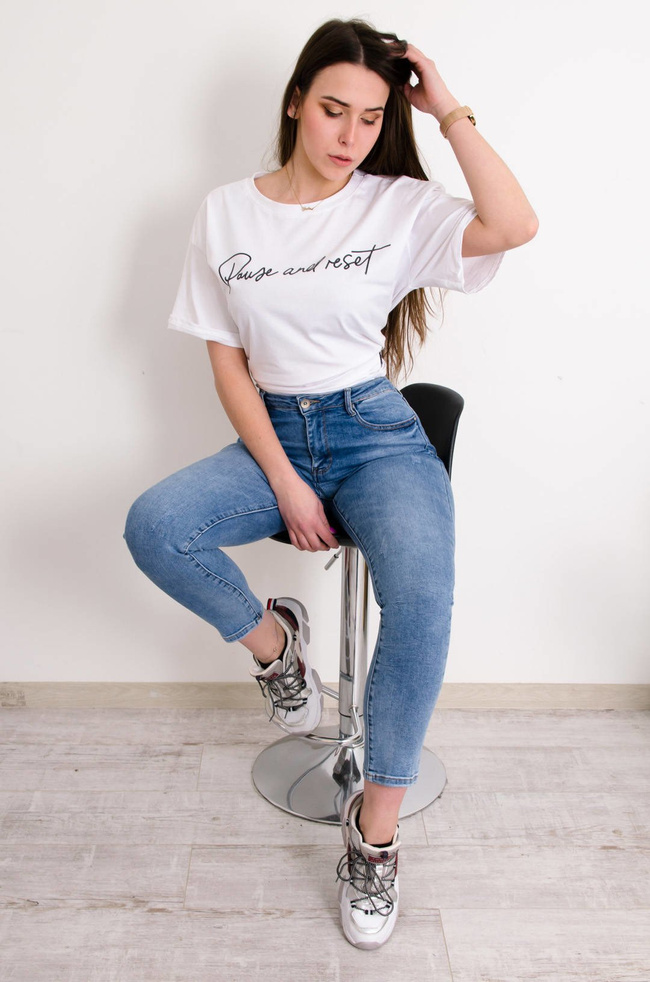 JASNE SPODNIE JEANSOWE DUŻE ROZMIARY