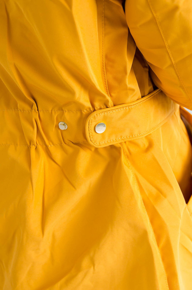 MUSZTARDOWA KURTKA ZIMOWA PARKA NA MISIU 