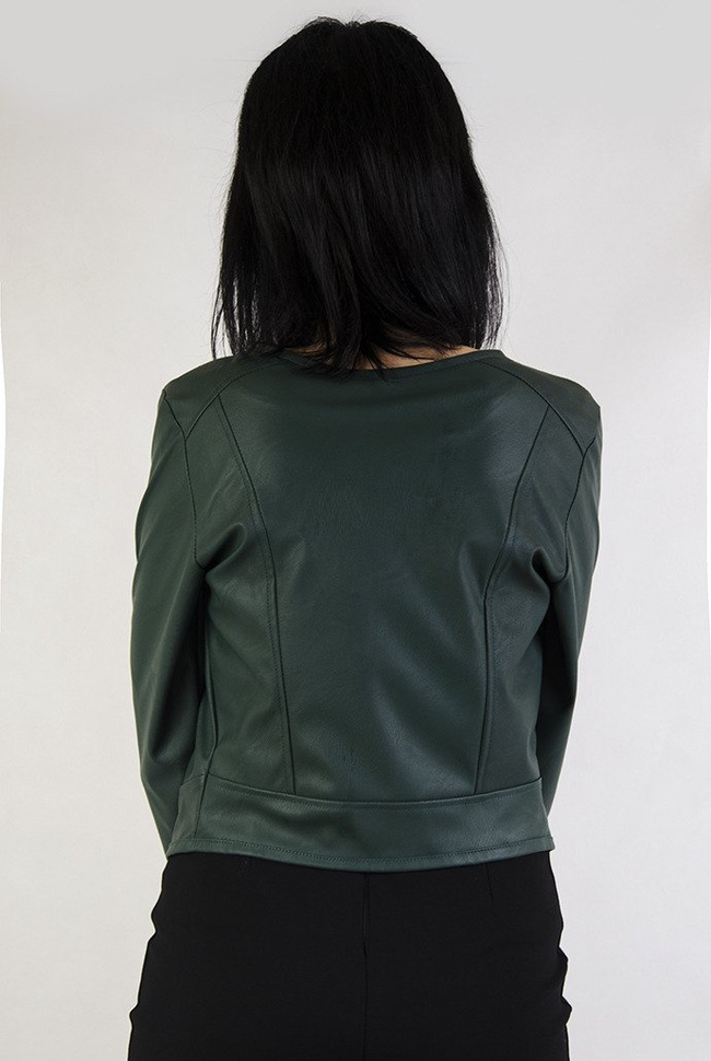 Zielony żakiet skajkowy