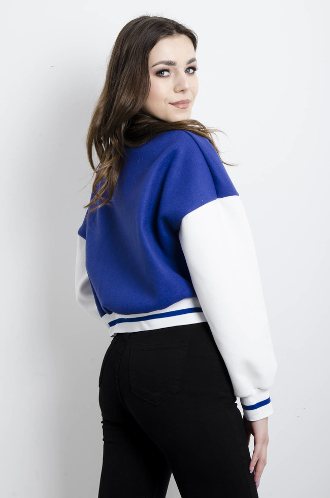 BLUZA BEJSBOLÓWKA - NIEBIESKA