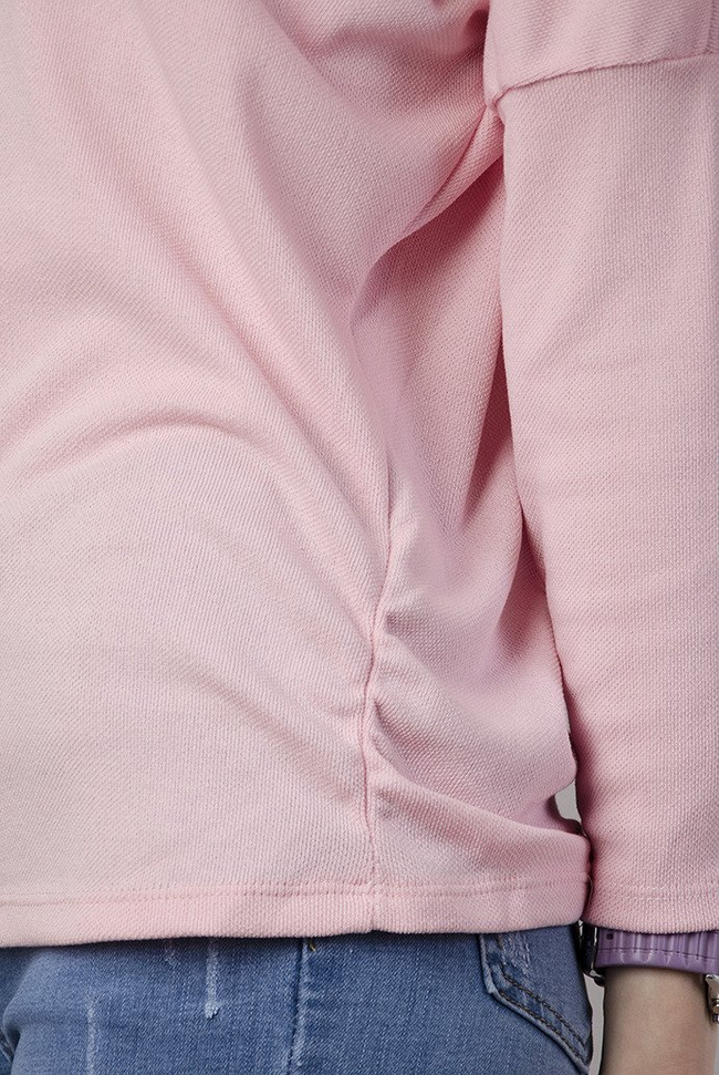 Różowa bluzka z perełkami