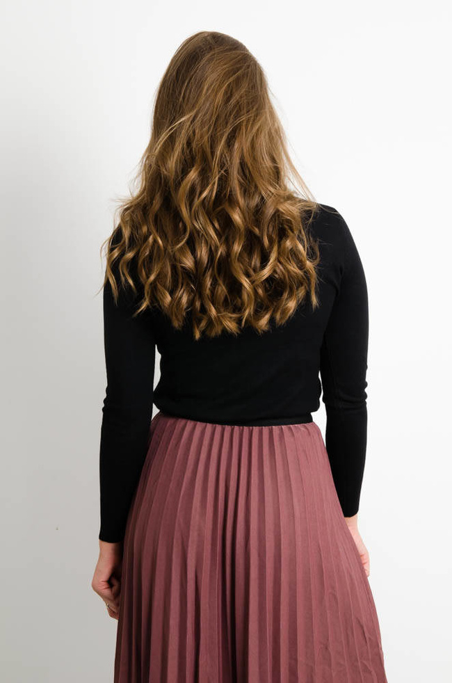 CZARNY GŁADKI GOLF Z WISKOZY