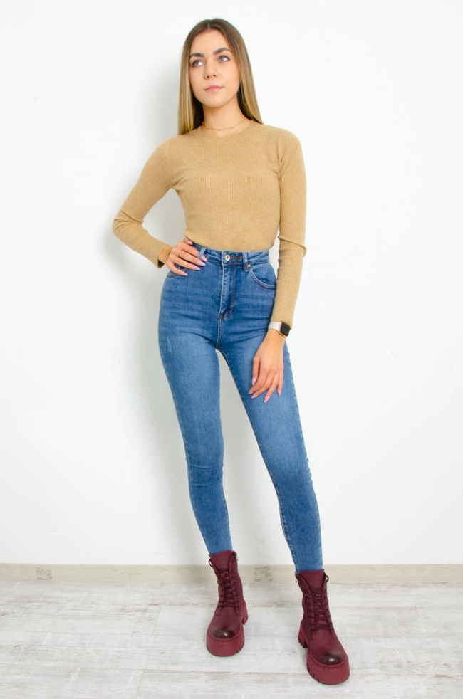 SPODNIE JEANSOWE SKINNY Z PRZETARCIAMI