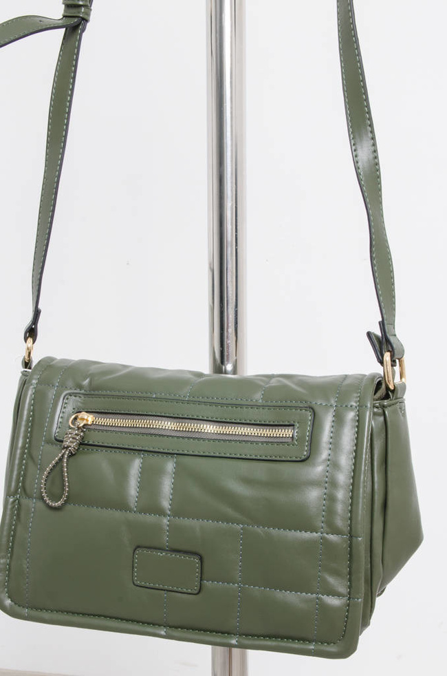 TOREBKA LISTONOSZKA Z OZDOBNYMI PRZESZYCIAMI- ZIELONA