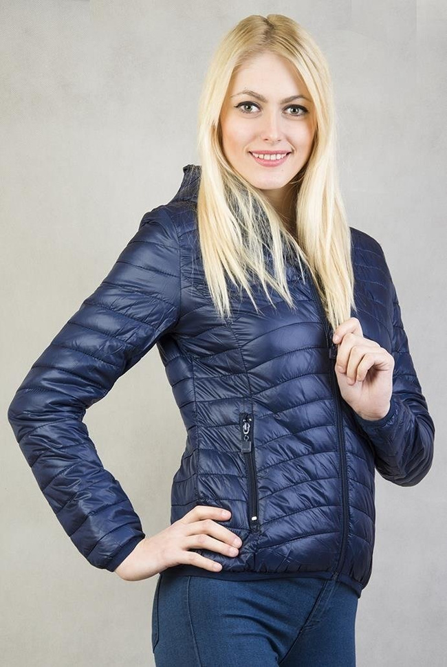Granatowa kurtka wiosenna z bawełnianą podszewką