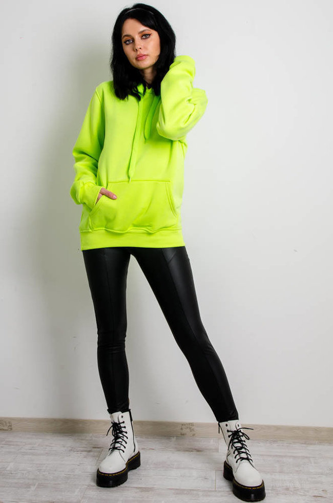 ZIELONA NEONOWA BLUZA KANGURKA