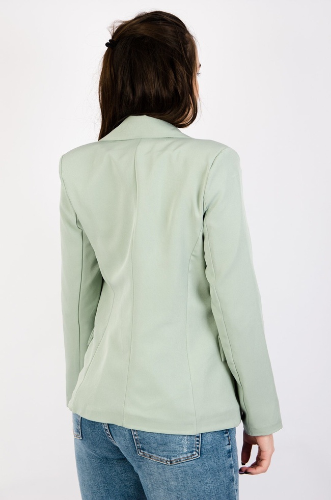 ZIELONA MARYNARKA ZE SREBRNYMI GUZIKAMI