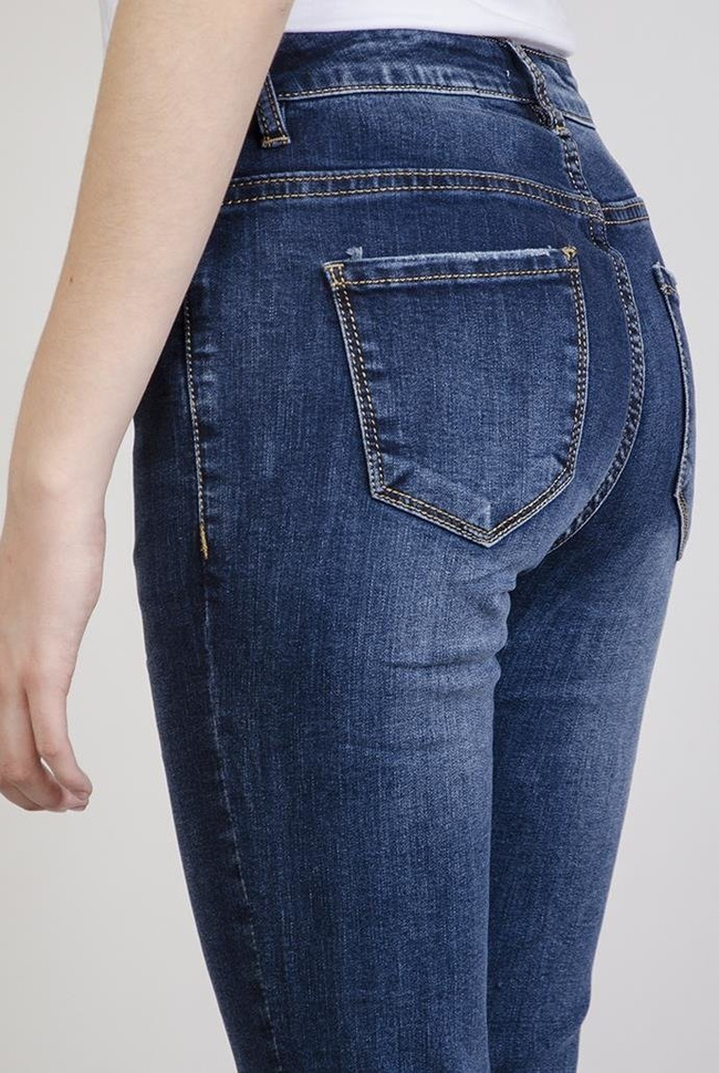 Jeansowe spodnie przylegające