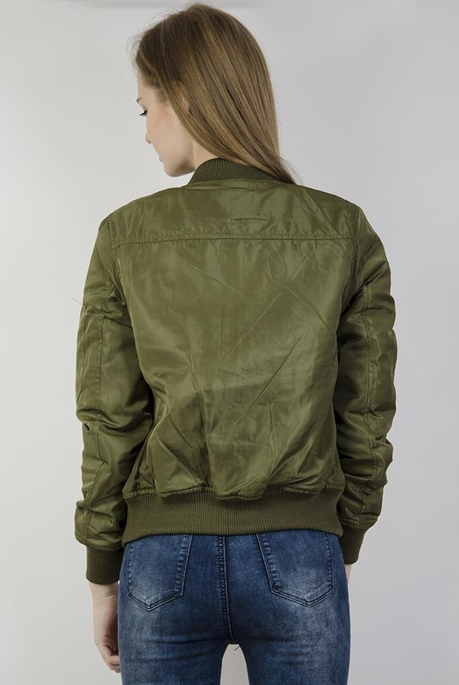 Zielona kurtka typu BOMBER