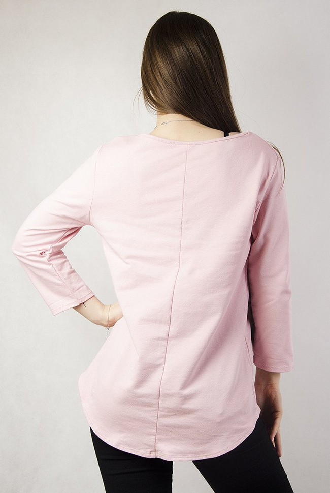 Różowa bluzka z flamingami 