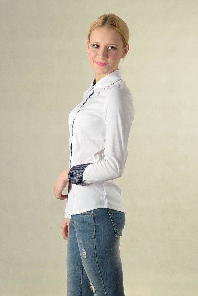 Koszula mankiety w kropki