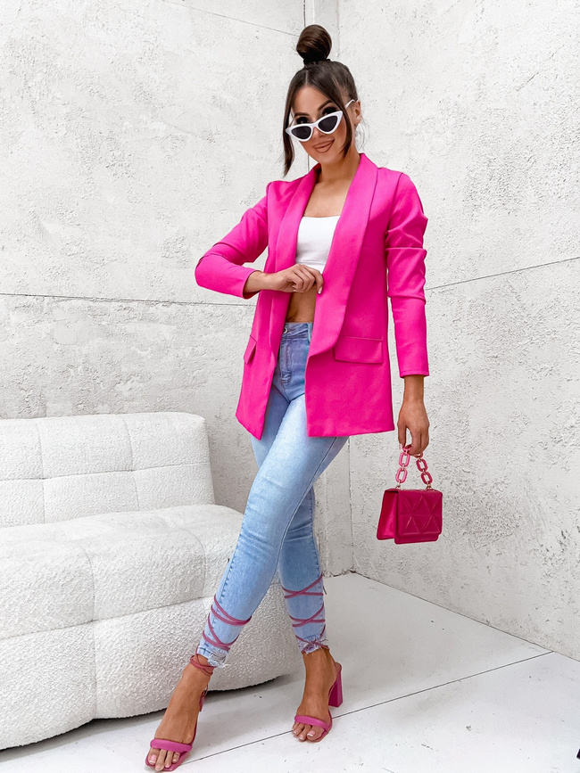 MARYNARKA BEZ ZAPIĘCIA- FUKSJA