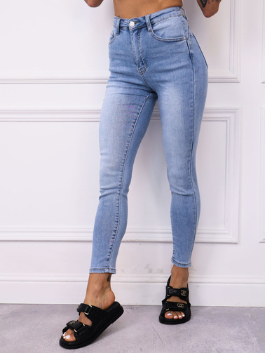 SPODNIE JASNOJEANSOWE PUSH UP- WYSOKI STAN