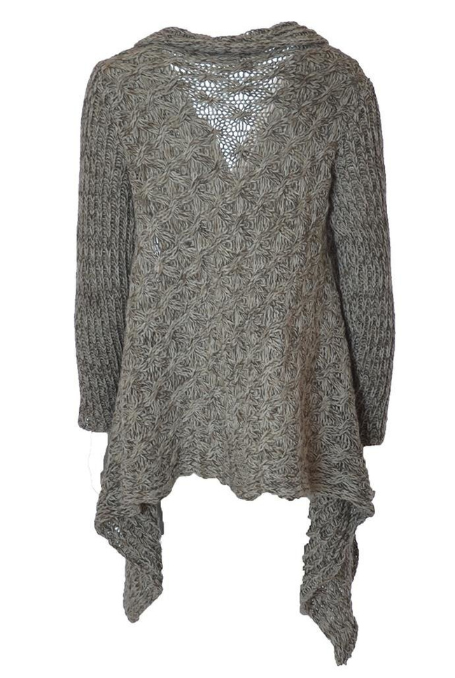 Beżowo brązowy kardigan