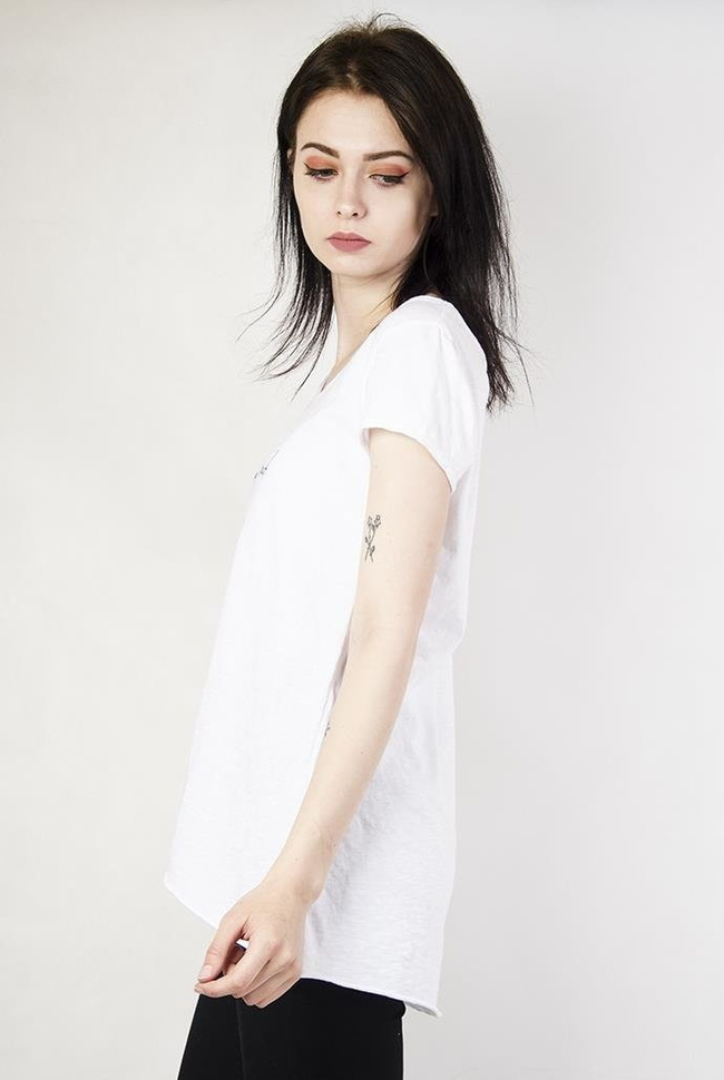 Biała bluzka z sercem i napisem