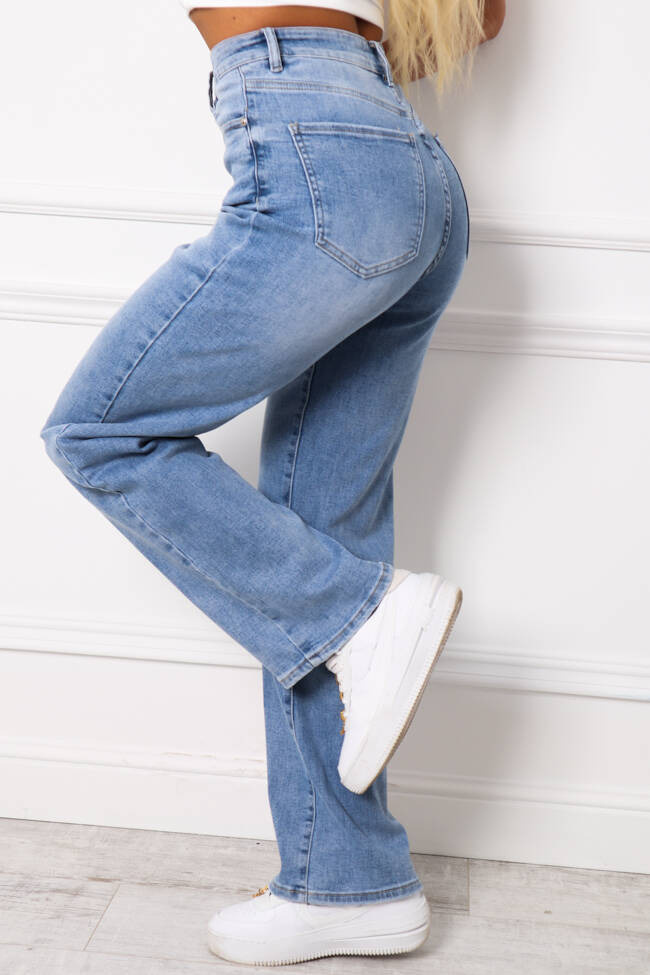 SPODNIE JEANSOWE Z SZEROKIMI NOGAWKAMI