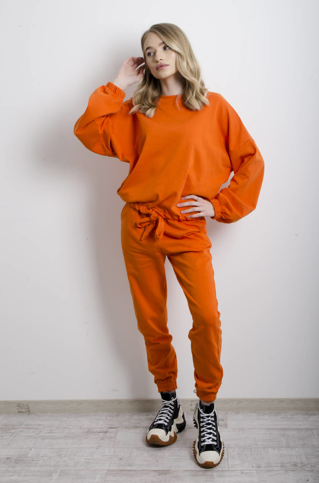 KOMPLET DRESOWY BAWEŁNIANY W KOLORZE POMARAŃCZOWYAM