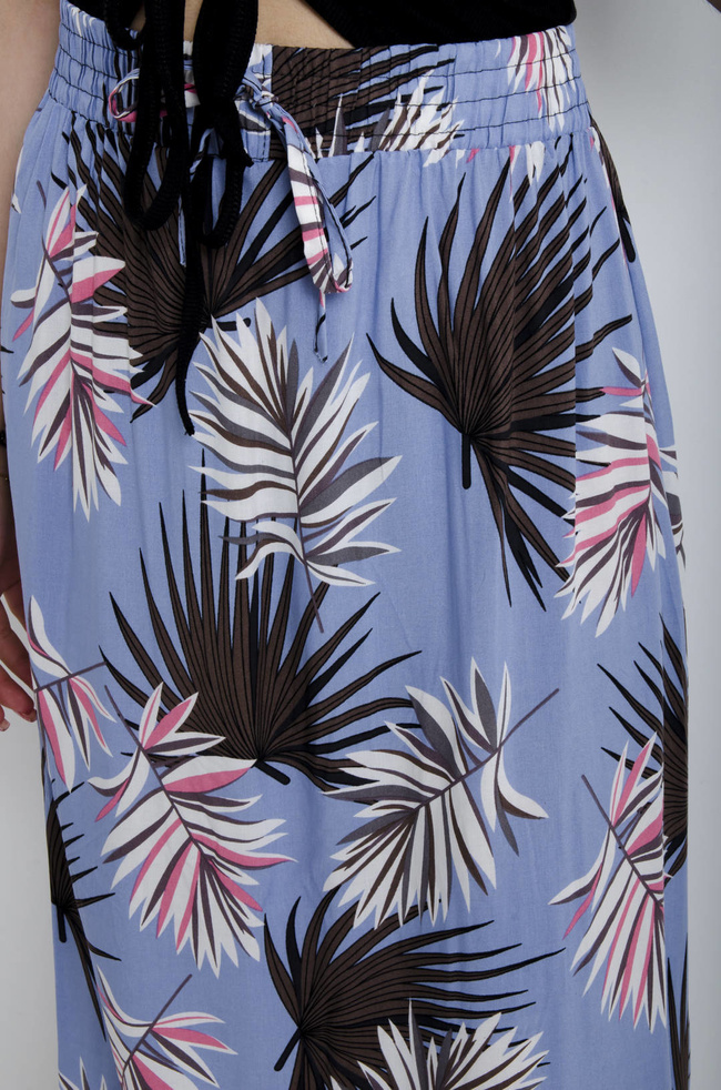 SPÓDNICA WZORZYSTA MAXI- NIEBIESKA