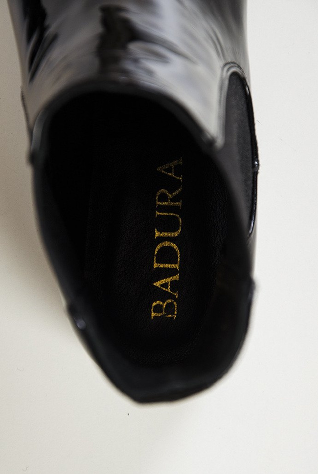 Badura lakierowane czarne sztyblety