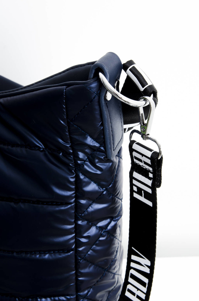 TORBA MATERIAŁOWA PIKOWANA GRANATOWA- SHOPPER