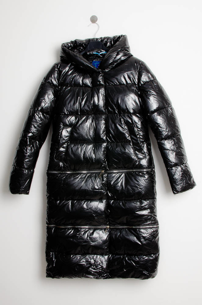 CZARNA KURTKA WINYLOWA 3W1