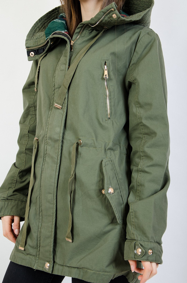 Jasnozielona kurtka parka 