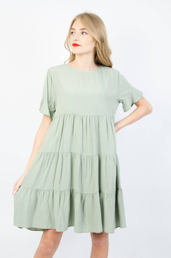 ZIELONA WARSTWOWA SUKIENKA