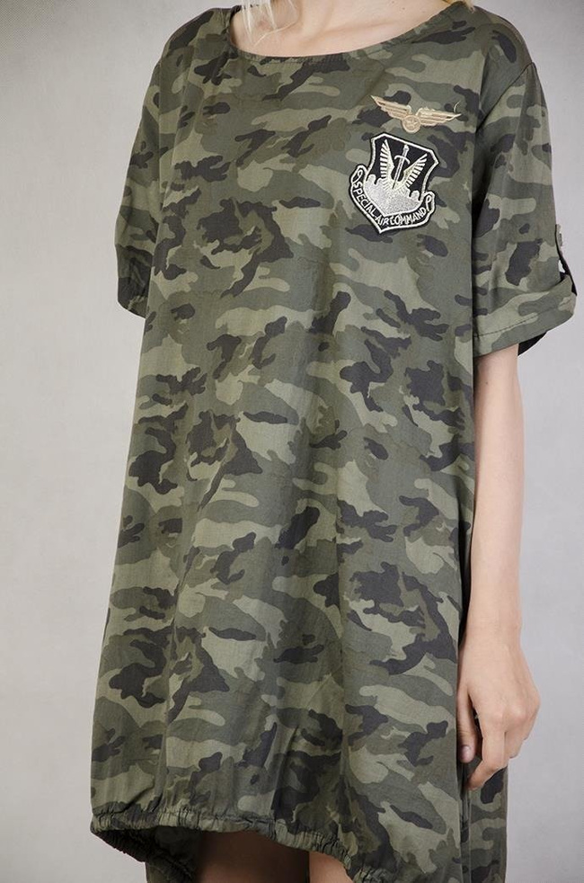 Sukienka moro z przedłużonym tyłem